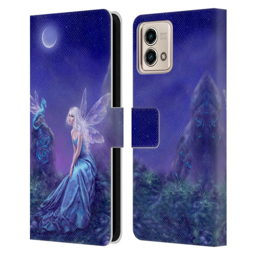 Rachel Anderson Pixies Luminescent Leather Book Wallet Case Cover For Motorola Moto G Stylus 5G 2023