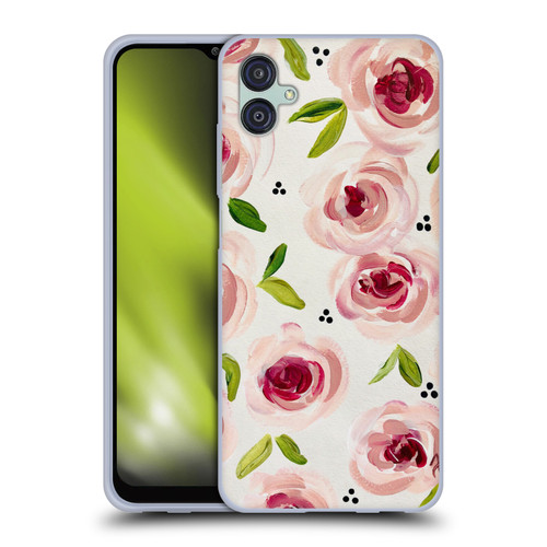 Haley Bush Floral Painting Pink Pattern Soft Gel Case for Samsung Galaxy M04 5G / A04e