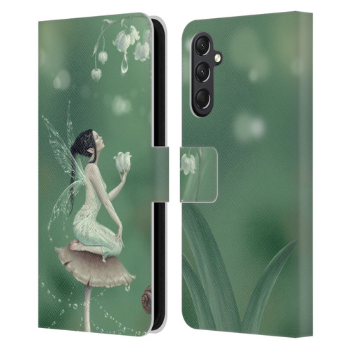 Rachel Anderson Pixies Lily Of The Valley Leather Book Wallet Case Cover For Samsung Galaxy A24 4G / M34 5G