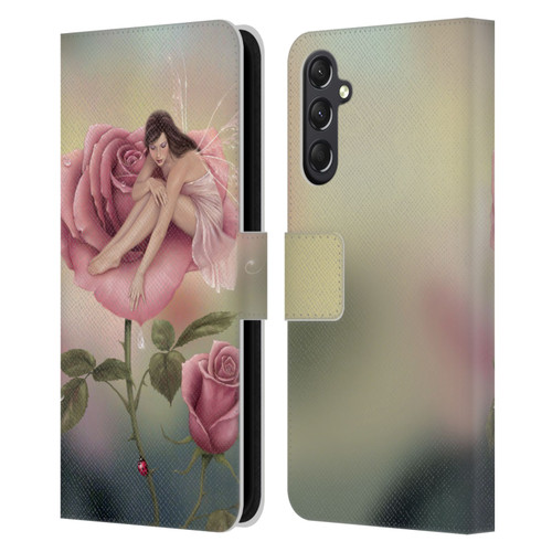 Rachel Anderson Pixies Rose Leather Book Wallet Case Cover For Samsung Galaxy A24 4G / M34 5G