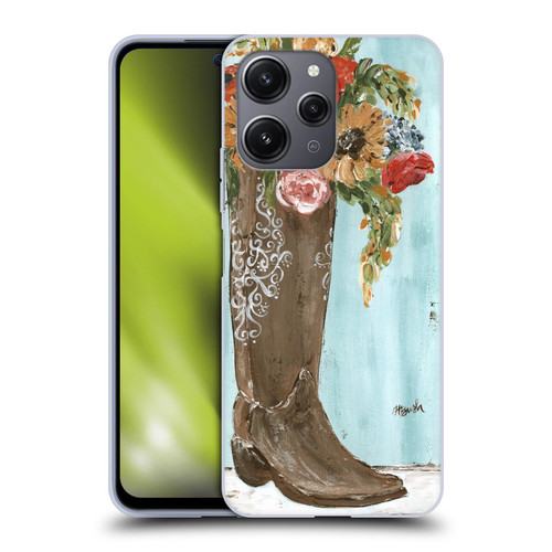Haley Bush Floral Painting Boot Soft Gel Case for Xiaomi Redmi 12