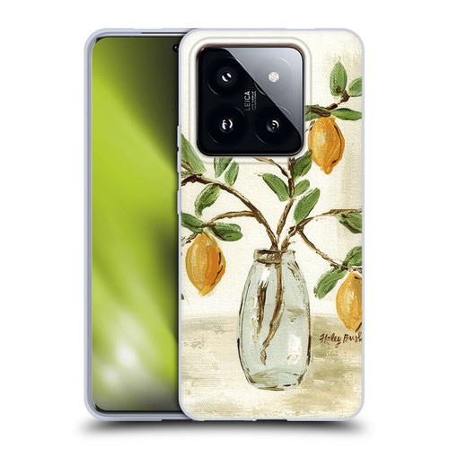 Haley Bush Floral Painting Lemon Branch Vase Soft Gel Case for Xiaomi 14 Pro