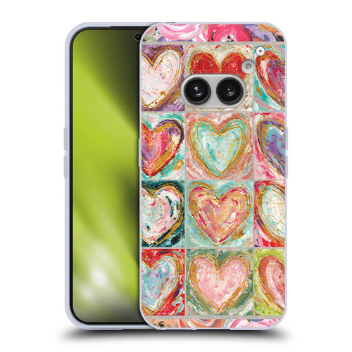 Haley Bush Pattern Painting Hearts Soft Gel Case for Nothing Phone (2a)