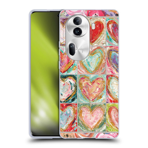Haley Bush Pattern Painting Hearts Soft Gel Case for OPPO Reno11 Pro