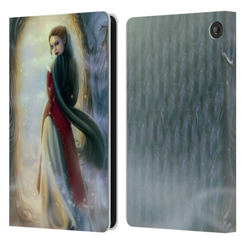 Tiffany "Tito" Toland-Scott Christmas Art Elf Woman In Snowy Forest Leather Book Wallet Case Cover For Amazon Fire 7 2022
