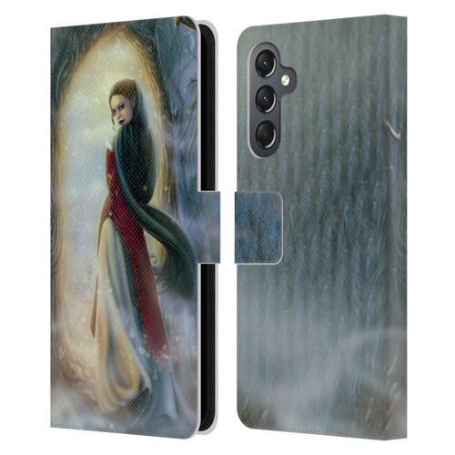 Tiffany "Tito" Toland-Scott Christmas Art Elf Woman In Snowy Forest Leather Book Wallet Case Cover For Samsung Galaxy A25 5G