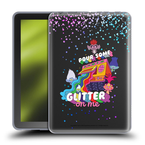 Trolls World Tour Key Art Glitter Print Soft Gel Case for Amazon Fire HD 8/Fire HD 8 Plus 2020