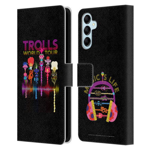 Trolls World Tour Key Art Artwork Leather Book Wallet Case Cover For Samsung Galaxy M14 5G