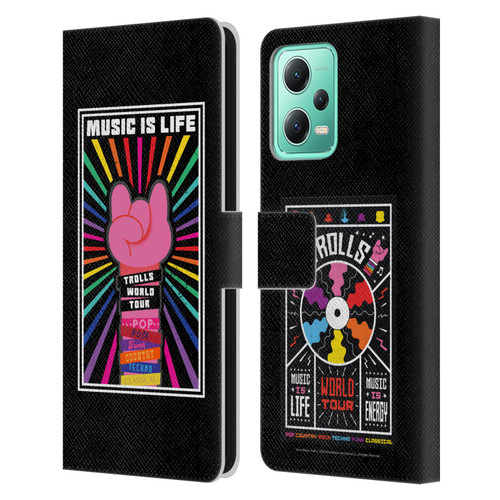 Trolls World Tour Key Art Music Is Life Leather Book Wallet Case Cover For Xiaomi Redmi Note 12 5G