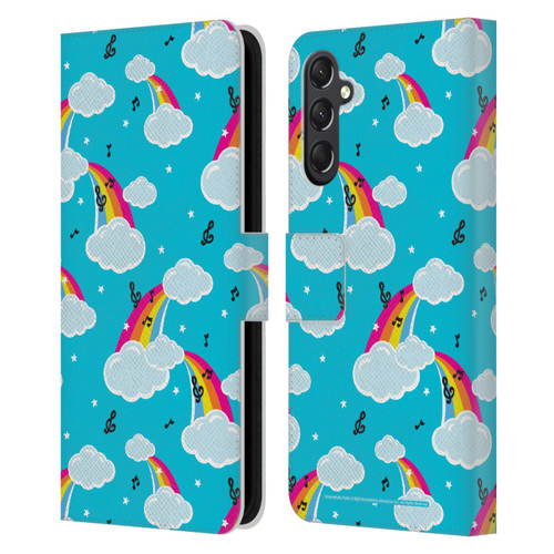 Trolls World Tour Rainbow Bffs Rainbow Cloud Pattern Leather Book Wallet Case Cover For Samsung Galaxy A24 4G / M34 5G