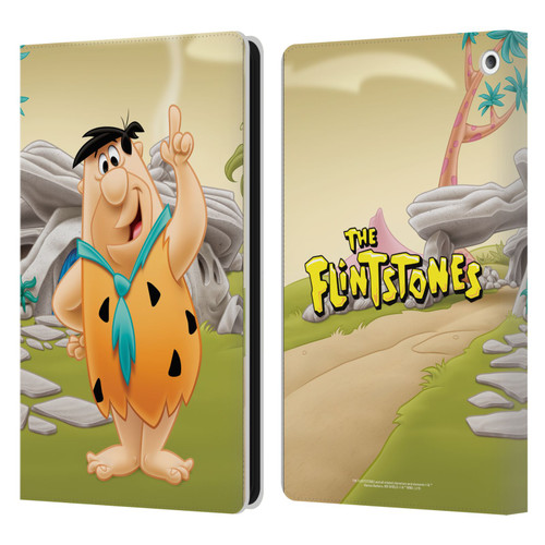 The Flintstones Characters Fred Flintstones Leather Book Wallet Case Cover For Amazon Fire HD 8/Fire HD 8 Plus 2020