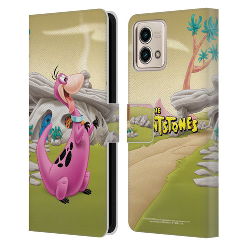 The Flintstones Characters Dino Leather Book Wallet Case Cover For Motorola Moto G Stylus 5G 2023