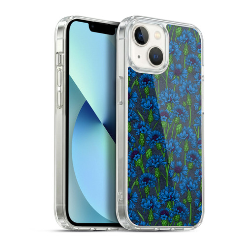 Katerina Kirilova Art Blue Cornflowers Soft Gel Case for Apple iPhone 13
