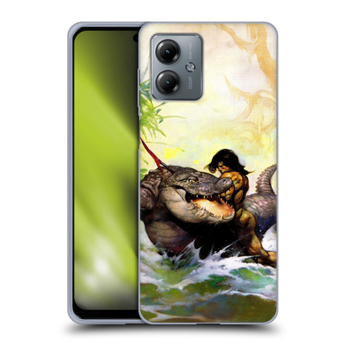 Frank Frazetta Fantasy Monster Out Of Time Soft Gel Case for Motorola Moto G14