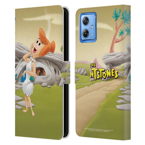 The Flintstones Characters Wilma Flintstones Leather Book Wallet Case Cover For Motorola Moto G54 5G
