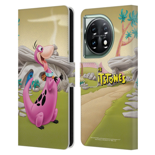 The Flintstones Characters Dino Leather Book Wallet Case Cover For OnePlus 11 5G
