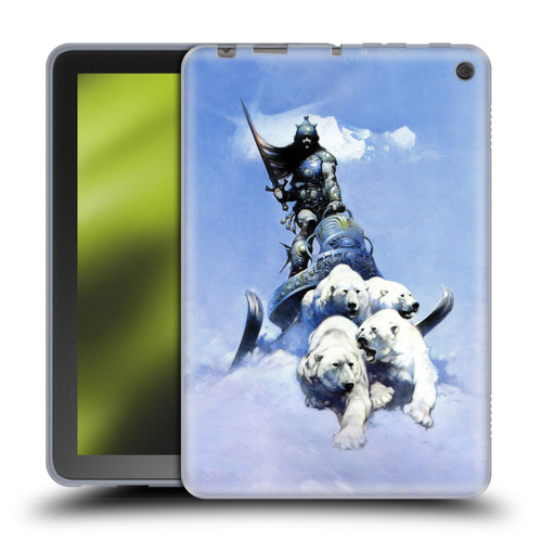 Frank Frazetta Fantasy Silver Warrior Soft Gel Case for Amazon Fire HD 8/Fire HD 8 Plus 2020