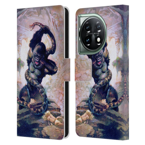 Frank Frazetta Fantasy Gorilla With Snake Leather Book Wallet Case Cover For OnePlus 11 5G