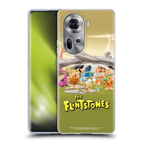 The Flintstones Characters Stone House Soft Gel Case for OPPO Reno11
