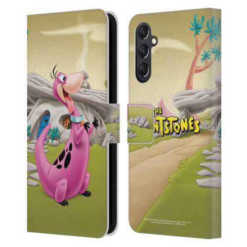 The Flintstones Characters Dino Leather Book Wallet Case Cover For Samsung Galaxy A24 4G / M34 5G