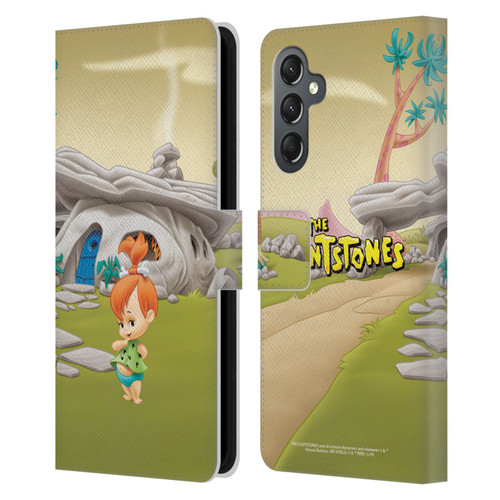 The Flintstones Characters Pebbles Flintstones Leather Book Wallet Case Cover For Samsung Galaxy A25 5G