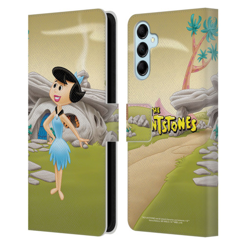 The Flintstones Characters Betty Rubble Leather Book Wallet Case Cover For Samsung Galaxy M14 5G