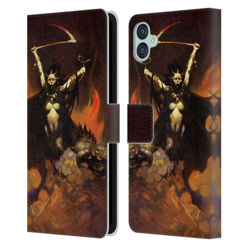 Frank Frazetta Fantasy Woman With A Scythe Leather Book Wallet Case Cover For Samsung Galaxy M04 5G / A04e