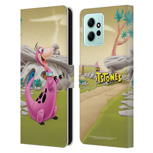 The Flintstones Characters Dino Leather Book Wallet Case Cover For Xiaomi Redmi 12
