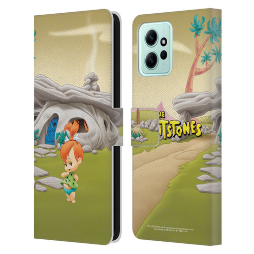 The Flintstones Characters Pebbles Flintstones Leather Book Wallet Case Cover For Xiaomi Redmi 12