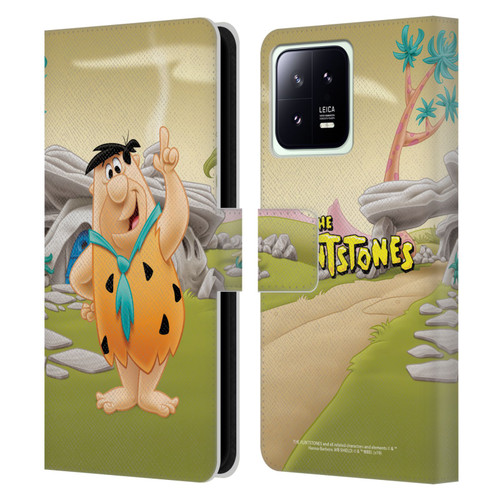 The Flintstones Characters Fred Flintstones Leather Book Wallet Case Cover For Xiaomi 13 5G