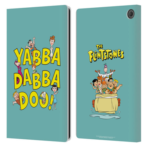 The Flintstones Graphics Yabba-Dabba-Doo Leather Book Wallet Case Cover For Amazon Fire Max 11 2023