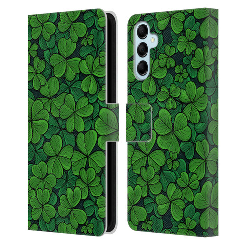 Katerina Kirilova Fruits & Foliage Patterns Clovers Leather Book Wallet Case Cover For Samsung Galaxy M14 5G