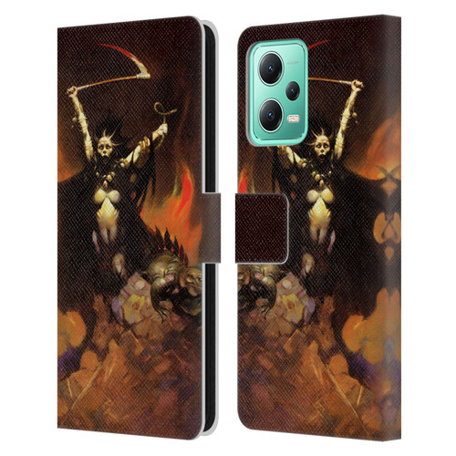 Frank Frazetta Fantasy Woman With A Scythe Leather Book Wallet Case Cover For Xiaomi Redmi Note 12 5G