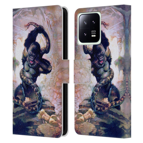 Frank Frazetta Fantasy Gorilla With Snake Leather Book Wallet Case Cover For Xiaomi 13 5G