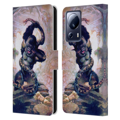 Frank Frazetta Fantasy Gorilla With Snake Leather Book Wallet Case Cover For Xiaomi 13 Lite 5G