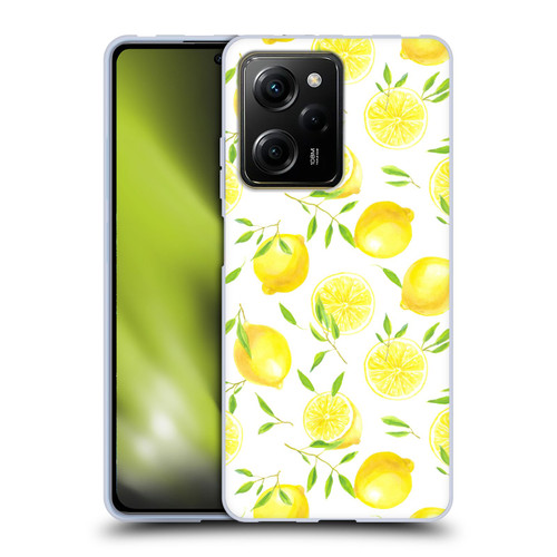 Katerina Kirilova Fruits & Foliage Patterns Lemons Soft Gel Case for Xiaomi Redmi Note 12 Pro 5G