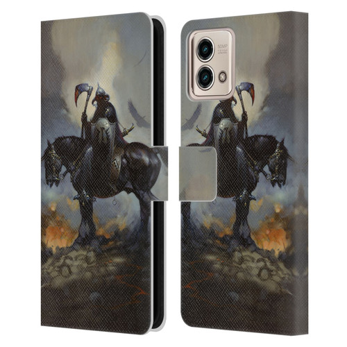 Frank Frazetta Medieval Fantasy Death Dealer Leather Book Wallet Case Cover For Motorola Moto G Stylus 5G 2023