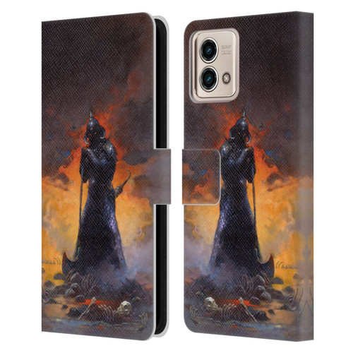 Frank Frazetta Medieval Fantasy Death Dealer 3 Leather Book Wallet Case Cover For Motorola Moto G Stylus 5G 2023