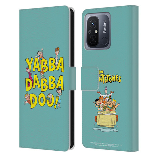 The Flintstones Graphics Yabba-Dabba-Doo Leather Book Wallet Case Cover For Xiaomi Redmi 12C