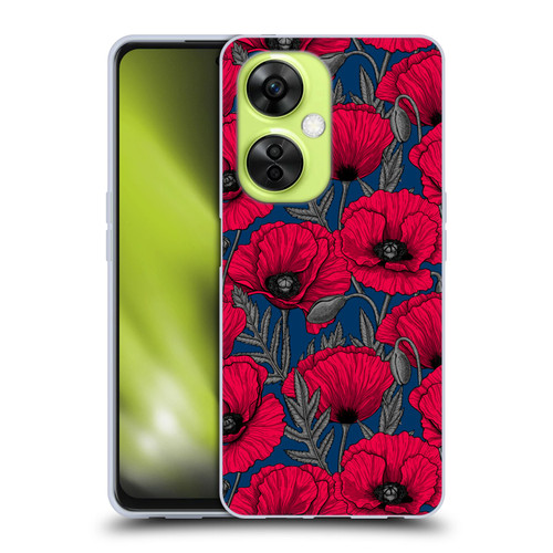 Katerina Kirilova Floral Patterns Night Poppy Garden Soft Gel Case for OnePlus Nord CE 3 Lite 5G