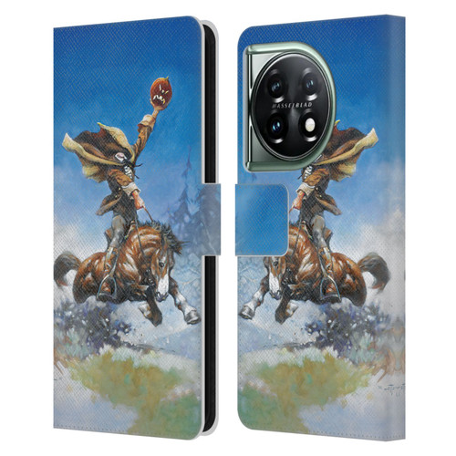 Frank Frazetta Medieval Fantasy Headless Horseman Leather Book Wallet Case Cover For OnePlus 11 5G