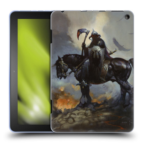 Frank Frazetta Medieval Fantasy Death Dealer Soft Gel Case for Amazon Fire HD 8/Fire HD 8 Plus 2020