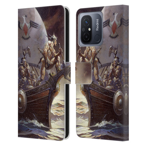 Frank Frazetta Medieval Fantasy Kane on Golden Sea Leather Book Wallet Case Cover For Xiaomi Redmi 12C