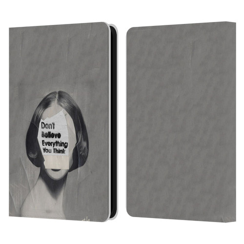 LouiJoverArt Black And White Think Leather Book Wallet Case Cover For Amazon Kindle 11th Gen 6in 2022