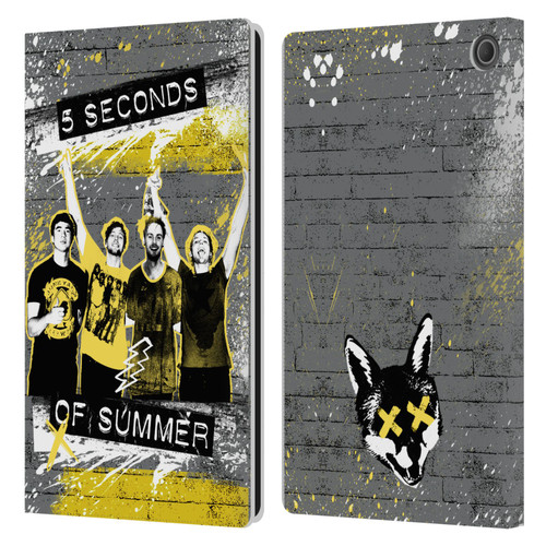 5 Seconds of Summer Posters Splatter Leather Book Wallet Case Cover For Amazon Fire Max 11 2023