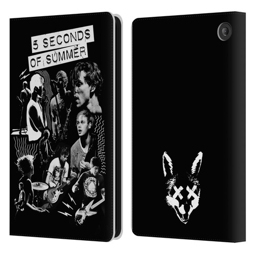 5 Seconds of Summer Posters Punkzine Leather Book Wallet Case Cover For Amazon Fire 7 2022