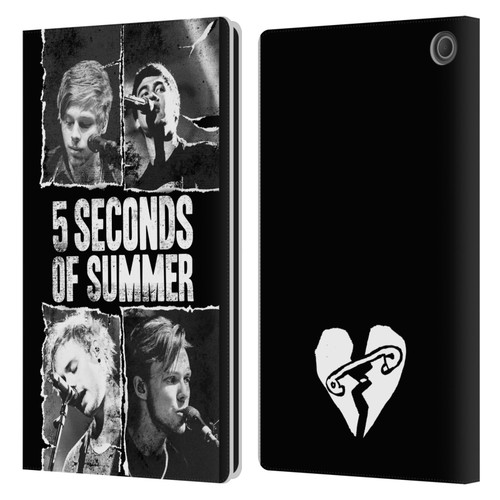 5 Seconds of Summer Posters Torn Papers 2 Leather Book Wallet Case Cover For Amazon Fire Max 11 2023