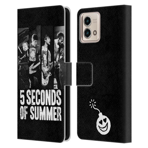 5 Seconds of Summer Posters Strips Leather Book Wallet Case Cover For Motorola Moto G Stylus 5G 2023