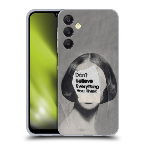 LouiJoverArt Black And White Think Soft Gel Case for Samsung Galaxy A25 5G