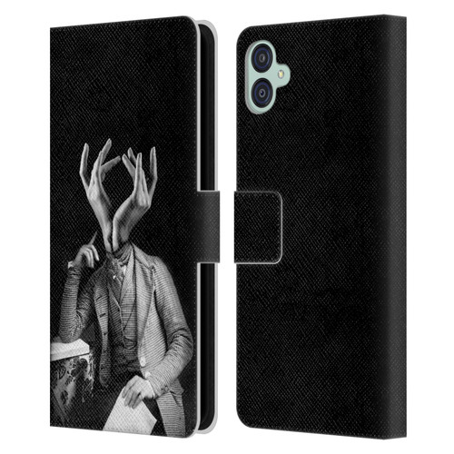 LouiJoverArt Black And White Sensitive Man Leather Book Wallet Case Cover For Samsung Galaxy M04 5G / A04e